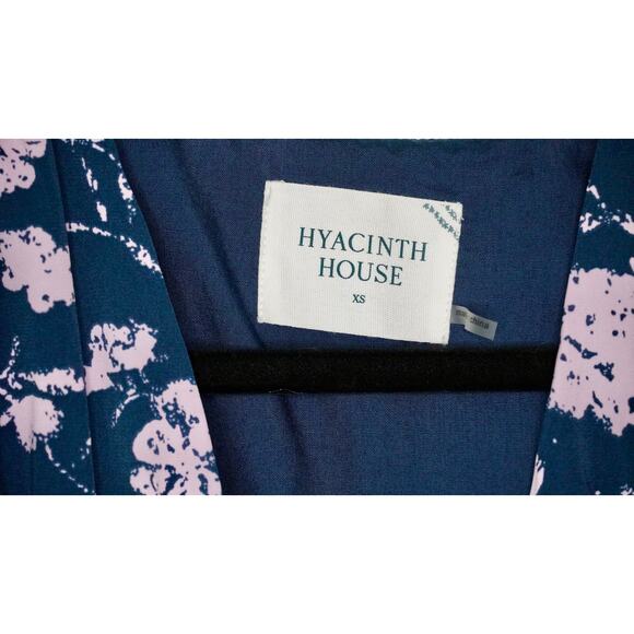Tuckernuck Hyacinth House Navy & Blush Abstract Floral Amanda Midi Dress Sz XS - Picture 4 of 5